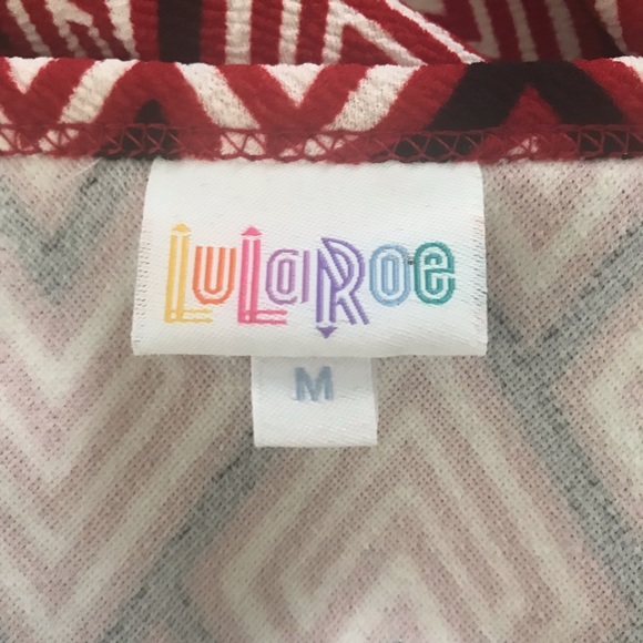 LulaRoe Red Black White Nicole Dress NWT Size M - Picture 3 of 8